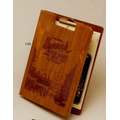 9-1/2"x12-4/5" Walnut Clipboard For 8-1/2"x11" Pad (14a)